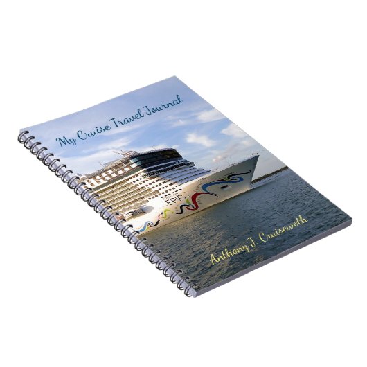 Gedecormeerd cruiseschip Personalized Journal Notitieboek (Rechterzijde)