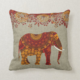 gedecormeerd Indiaas ellephant-ontwerp Kussen