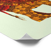 gedecormeerd Indiaas ellephant-ontwerp Poster (Hoek)