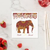 gedecormeerd Indiaas ellephant-ontwerp Servet (Insitu)