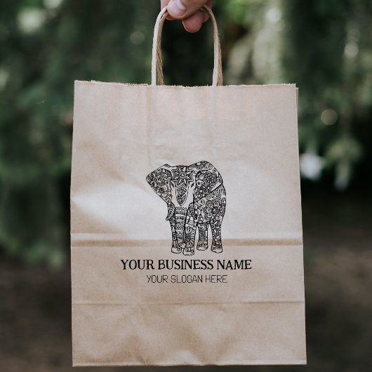 Gedecormeerd olifant, aangepaste zaken, groot rubberstempel