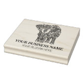 Gedecormeerd olifant, aangepaste zaken, groot rubberstempel (Stempel)