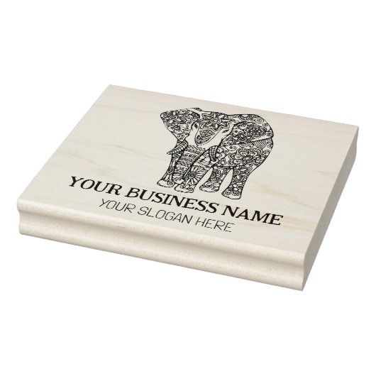 Gedecormeerd olifant, aangepaste zaken, groot rubberstempel (Stempel)