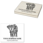 Gedecormeerd olifant, aangepaste zaken, groot rubberstempel (Gestempeld)