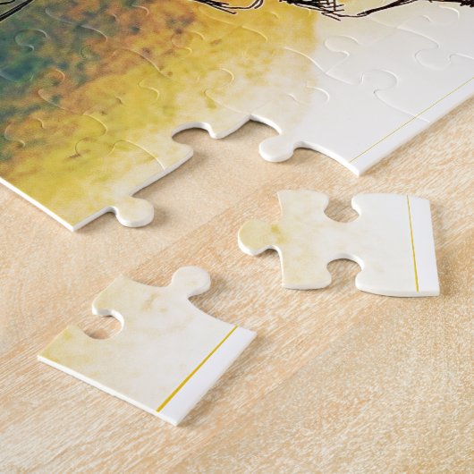 Gedecormeerd olifant schilderen legpuzzel (Zijkant)