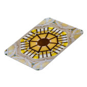 Gedecormeerd plafond op het station van Tokio Magneet (Linkerzijde)