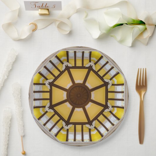 Gedecormeerd plafond op het station van Tokio Papieren Bordje (Huwelijk)