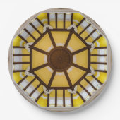 Gedecormeerd plafond op het station van Tokio Papieren Bordje (Voorkant)