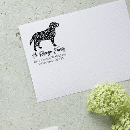 Gedecormeerd Retouradres van de Labrador-familie Rubberstempel
