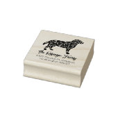 Gedecormeerd Retouradres van de Labrador-familie Rubberstempel (Stempel)