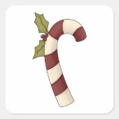 Gedecormeerd snoeprietszoet vierkante sticker (Voorkant)