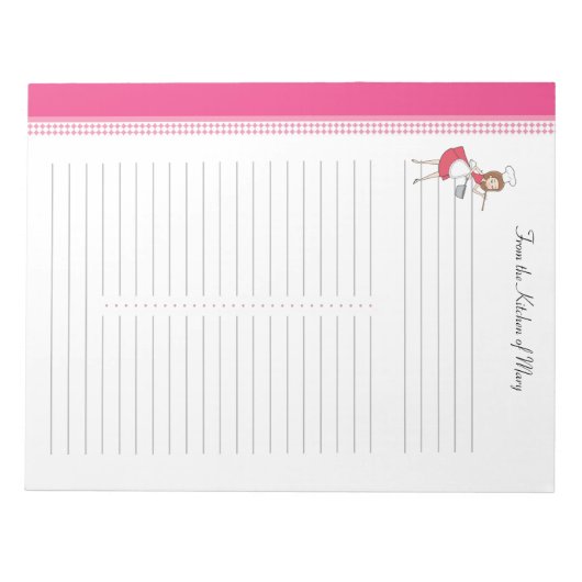 Gedecormeerd, speciaal gepersonaliseerd recept pad notitieblok (Voorkant)