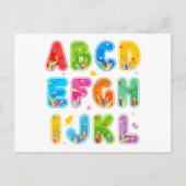 Gedecormeerde ABC-set, letters A-L Briefkaart (Voorkant)