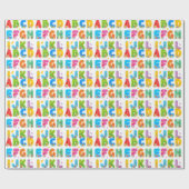 Gedecormeerde ABC-set, letters A-L Cadeaupapier (Vlak)