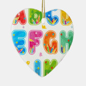 Gedecormeerde ABC-set, letters A-L Keramisch Ornament (Rechts)