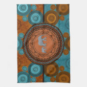 Gedecormeerde Elephants Kitchen Towel Theedoek (Verticaal)