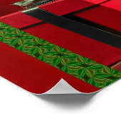 Gedecormeerde kerstboom met Poster van cadeaus (Hoek)