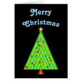 Gedecormeerde kerstboom + prettige kerst (Voorkant)