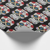 Gedecormeerde menselijke schedel Art Thunder_Cove Cadeaupapier (Hoek)