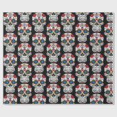 Gedecormeerde menselijke schedel Art Thunder_Cove Cadeaupapier (Vlak)