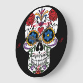 Gedecormeerde menselijke schedel Art Thunder_Cove Grote Klok (Hoek)