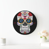 Gedecormeerde menselijke schedel Art Thunder_Cove Grote Klok (Huis)