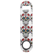 Gedecormeerde menselijke schedel Art Thunder_Cove Speed Flessenopener (Achterkant)