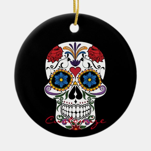 Gedecormeerde menselijke vaardigheden Art Thunder_ Keramisch Ornament (Voorkant)