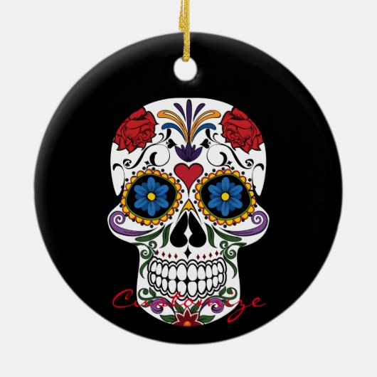 Gedecormeerde menselijke vaardigheden Art Thunder_ Keramisch Ornament (Achterkant)