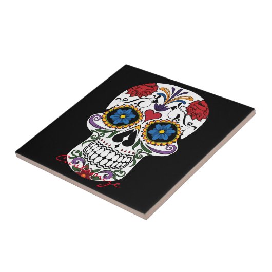 Gedecormeerde menselijke vaardigheden Art Thunder_ Tegeltje (Zijkant)