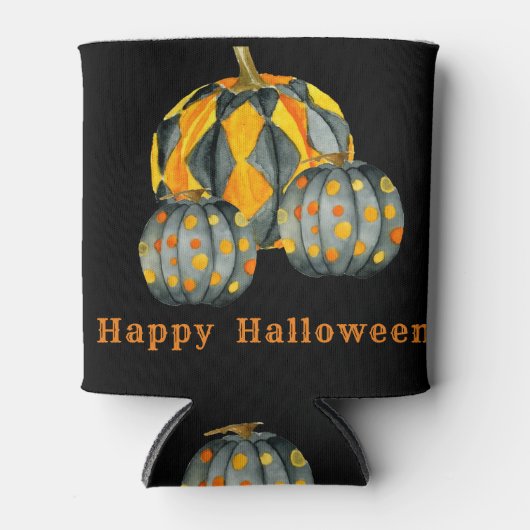 Gedecormeerde pompoenen Halloween  Blikjeskoeler (Voorkant)