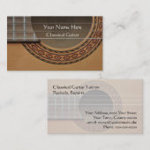 Gedecormeerde rosette van klassieke gitaar visitekaartje (Voorkant / Achterkant)