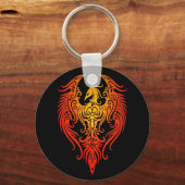 Gedecormeerde tribale Phoenix Sleutelhanger (Voorkant)