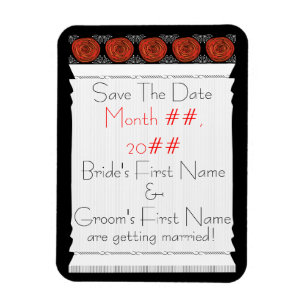 Gedecotificeerde Rozen (bewaar de datummagneet) Magneet