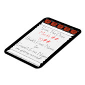 Gedecotificeerde Rozen (bewaar de datummagneet) Magneet (Linkerzijde)