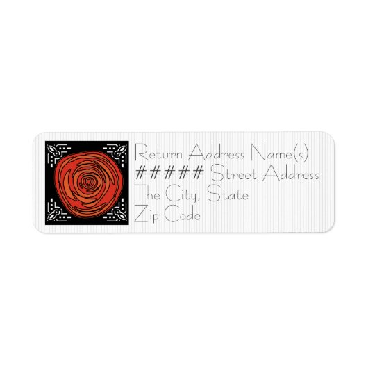 Gedecotificeerde Rozen (retouradres) Etiket (Voorkant)