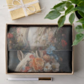 Gedecoupeerde grillige bloemversierde winnende paa tissuepapier (Geschenk)