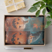 Gedecoupeerde grillige pompoen Jack-o-Lantern fami Tissuepapier (Geschenk)