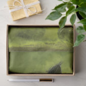 Gedecoupeerde groene gestreepte kat betoverde neve tissuepapier (Geschenk)