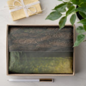 Gedecoupeerde met mos bedekte herten bos wildernis tissuepapier (Geschenk)