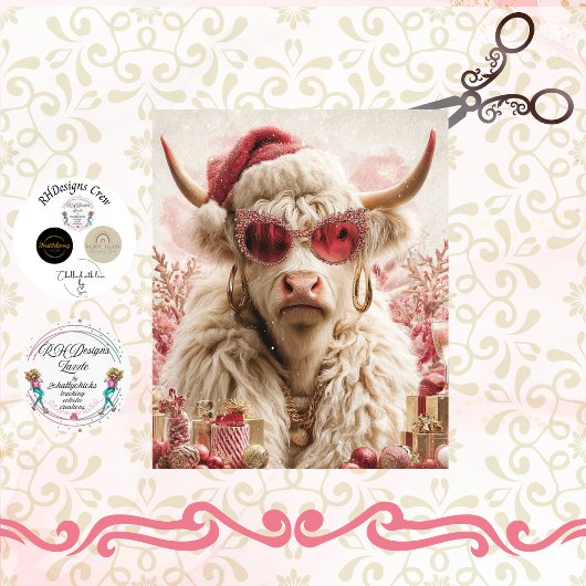 Gedecoupeerde Whimsical Festive Aangeklede Hooglan Tissuepapier