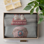 Gedecoupeerde Whimsical Festive Notenkraker  Tissuepapier (Geschenk)