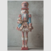 Gedecoupeerde Whimsical Festive Notenkraker  Tissuepapier (Voorkant)