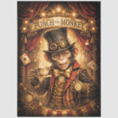 Gedecoupeerde Whimsical Punch in het Circus Tissuepapier (Voorkant)