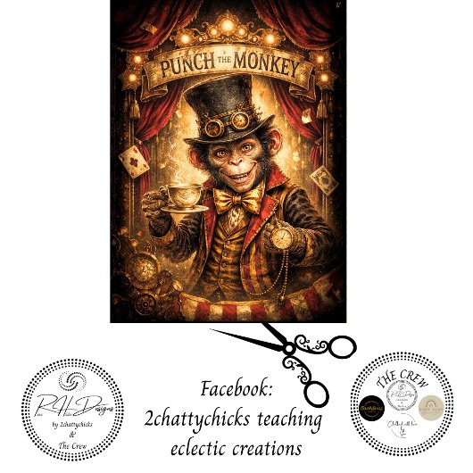 Gedecoupeerde Whimsical Punch in het Circus Tissuepapier