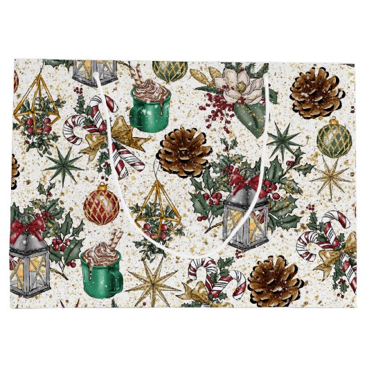 Gedeeld kerstfeest groot cadeauzakje (Achterkant)