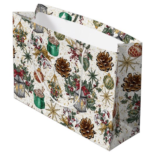 Gedeeld kerstfeest groot cadeauzakje (Achterkant Gekanteld)