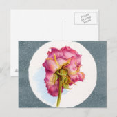 GEDEELD ROOS BRIEFKAART (Voorkant / Achterkant)