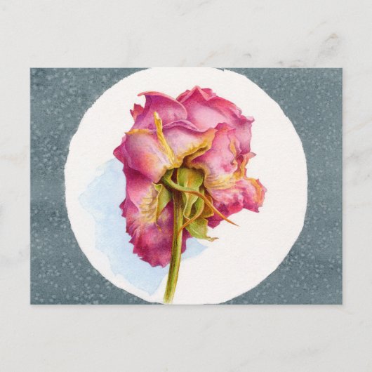 GEDEELD ROOS BRIEFKAART (Voorkant)