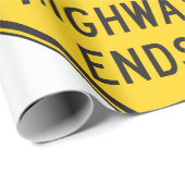 Gedeeld teken snelweg eindigt cadeaupapier (Rol Hoek)